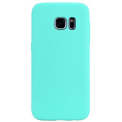 TPU Case for Samsung Galaxy S7 Edge Candy Color Silicone Cover - MINT GREEN - Click Image to Close