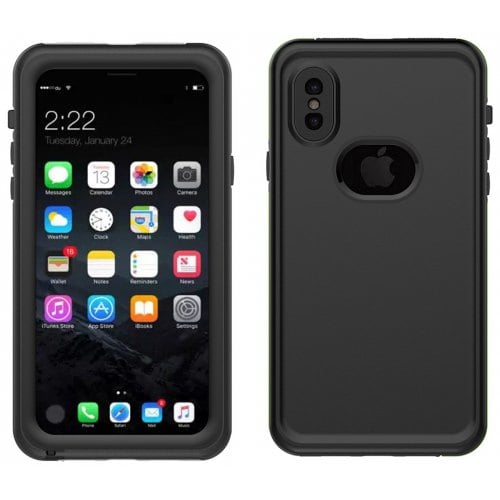 IP68 Waterproof Dust-proof Phone Case Cover for iPhone X - BLACK - Click Image to Close