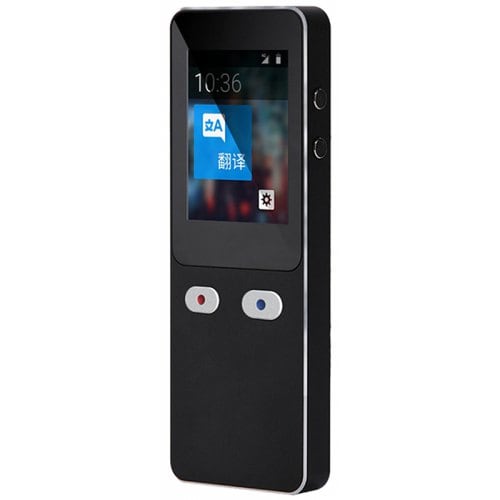 T9 2.4 inch LCD Intelligent Bluetooth 4.0 Voice Translator 44 Languages - BLACK - Click Image to Close