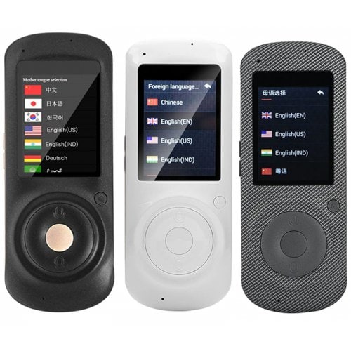 Maikou M2 2.4 inch Smart Voice Translator 45 Languages -u200b-u200btranslation - BLACK - Click Image to Close