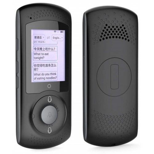 45 Language Intelligent Instant Voice Translator Support Wifi and 4G Interpreter - BLACK - Click Image to Close