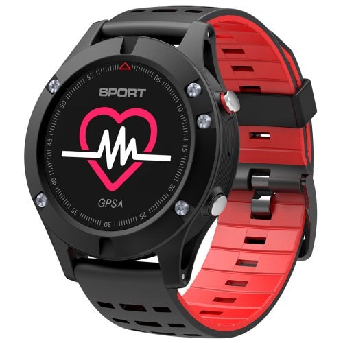 F5 Smart Bluetooth Sports Watch Wristband GPS Smartwatch - RED - Click Image to Close