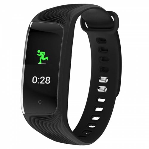 S4 color screen smart bracelet IP67 waterproof heart rate sleep monitoring watch - BLACK - Click Image to Close
