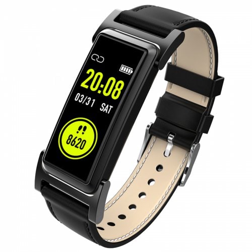 Kr03 Smart Band Built-In GPS Color Screen Heart Rate Monitor Ip68 Water Resistant - BLACK - Click Image to Close