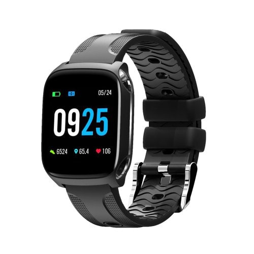 Tf9 Smart Bracelet Full Touch Screen Blood Pressure Oxygen Heart Rate Step - BLACK - Click Image to Close