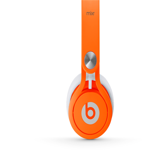 Beats By Dr Dre Mixr Over-Ear Neon Orange Headphones - Click Image to Close