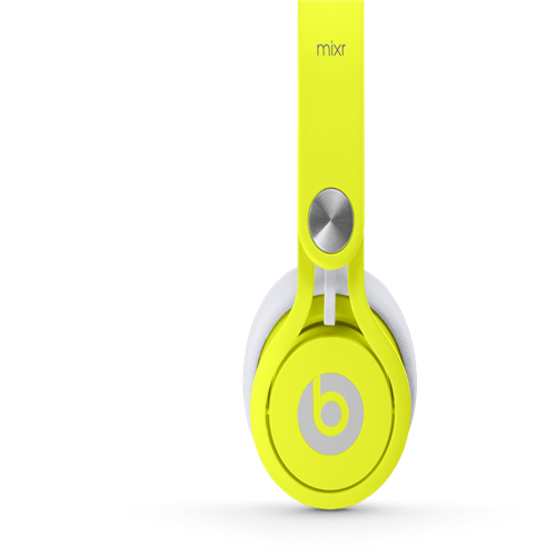 Beats By Dr Dre Mixr Over-Ear Neon Yellow Headphones - Click Image to Close