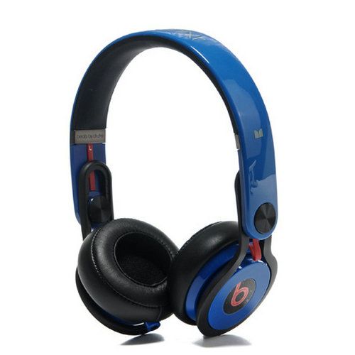 Beats By Dr Dre Mixr High Performance Headphones Blue - Click Image to Close