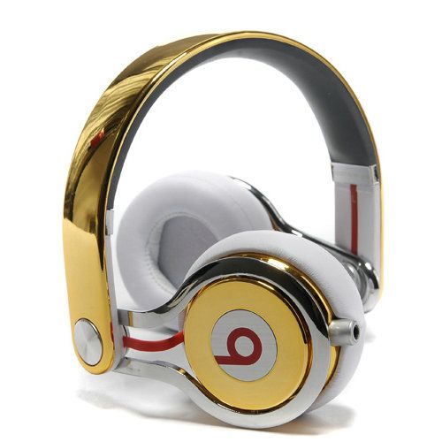 Beats By Dr Dre Mixr High Performance Headphones Gold - Click Image to Close