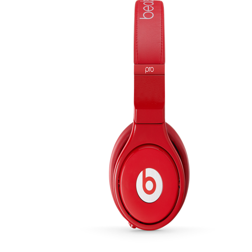 Beats By Dr Dre Pro Noise Reduction Over Ear Red Limited Edition Headphones | Tune Out the Noise - Click Image to Close