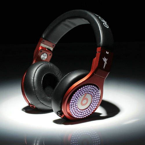 Beats By Dr Dre Pro High Performance Headphones diamond black/red - Click Image to Close