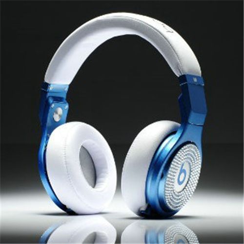 Beats By Dr Dre Pro High Performance Headphones diamond blue/white - Click Image to Close