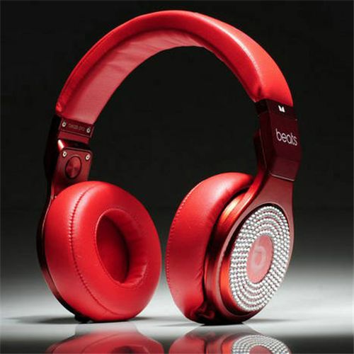 Beats By Dr Dre Pro High Performance Headphones diamond red - Click Image to Close