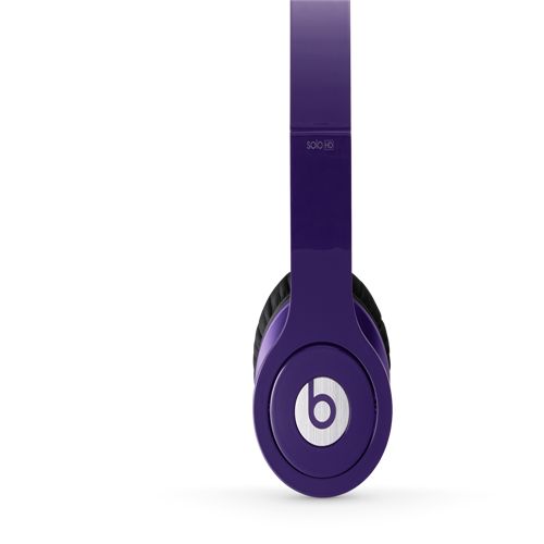 Beats By Dr Dre Solo High Definition Over-Ear Purple Headphones - Click Image to Close