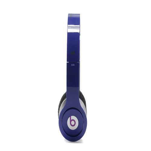 Beats By Dr Dre Solo High Definition Over-Ear Dark Purple Headphones with Built-In Mic - Click Image to Close