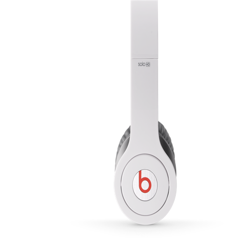 Beats By Dr Dre Solo High Performance On-Ear Headphones-White - Click Image to Close