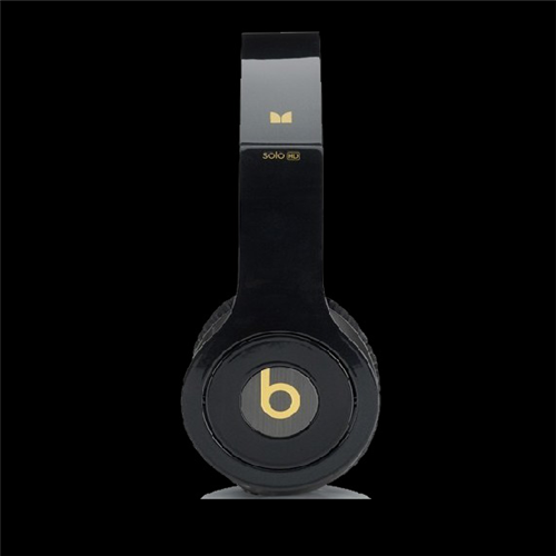 Beats By Dr Dre Solo HD On-Ear Black Gold Headphones - Click Image to Close