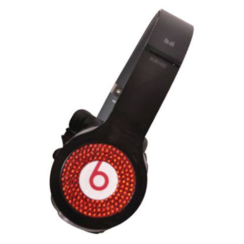Beats By Dr Dre Solo Red Diamond Headphones Black - Click Image to Close