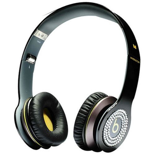 Beats By Dr Dre Solo Yellow Diamond Headphones Black - Click Image to Close