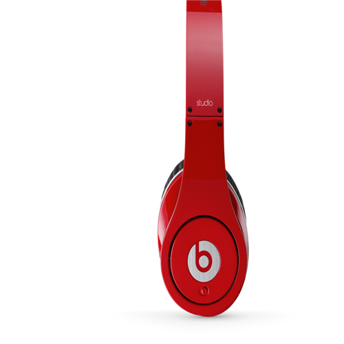Beats by Dr Dre Studio Over-Ear Red Headphones - Click Image to Close