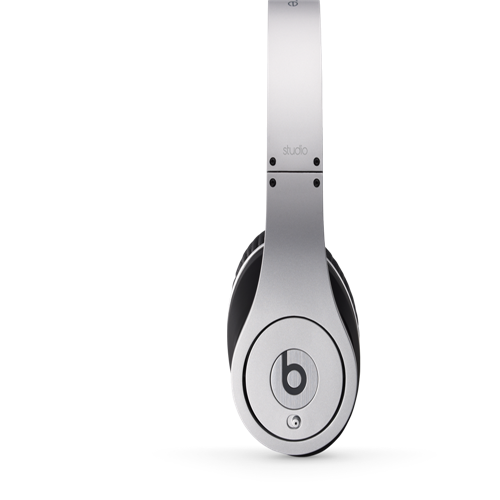 Beats By Dr Dre Studio Over-Ear Silver Headphones - Click Image to Close