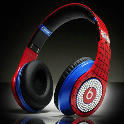 Beats By Dr Dre Studio Over-Ear Spider-Man with Diamond Headphones - Click Image to Close