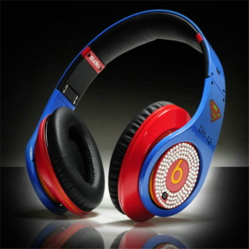 Beats By Dr Dre Studio Over-Ear Super Man with Diamond Headphones - Click Image to Close