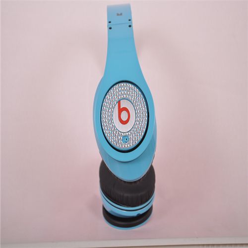 Beats By Dr. Dre Studio Limited Edition Blue With Diamond - Click Image to Close