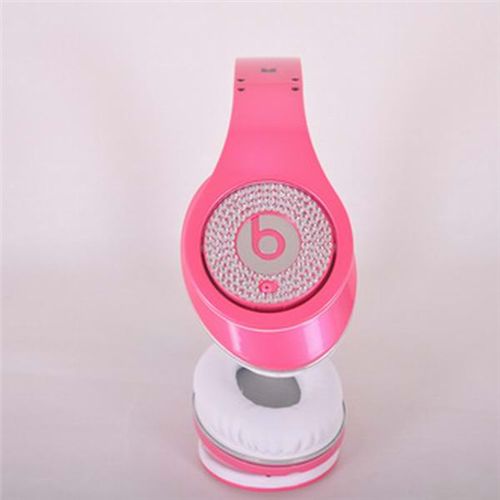 Beats By Dr. Dre Studio Limited Edition Pink With Diamond - Click Image to Close