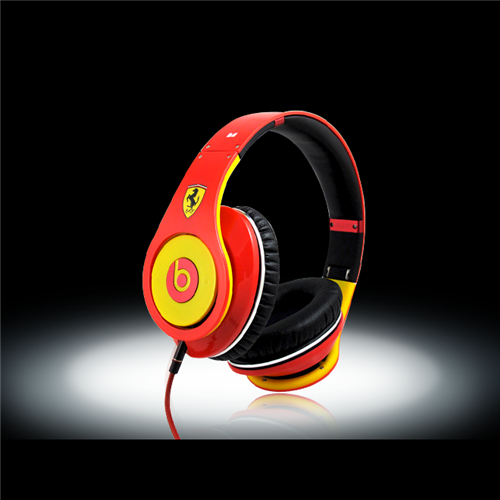 Beats By Dr Dre Ferrari Limited Edition Studio Headphones-Yellow/Red - Click Image to Close