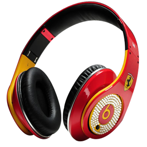 Beats By Dr Dre Ferrari Limited Headphones with Diamond - Click Image to Close