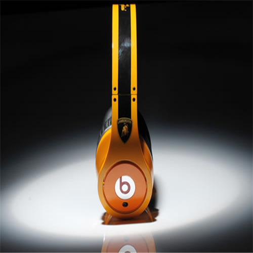 Beats By Dr Dre Studio Orange High Performance Lamborghini Racing Car Edition Over-Ear Headphones - Click Image to Close