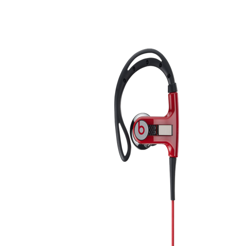 Beats By Dr Dre PowerBeats Clip-On Red Headphones - Click Image to Close