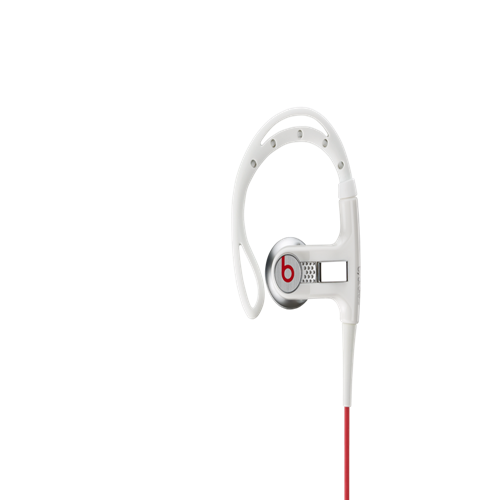 Beats By Dr Dre PowerBeats Clip-On White Headphones - Click Image to Close