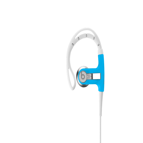 Blue Sport Headphones with Remote Control | Powerbeats from Beats by Dre Headphones - Click Image to Close