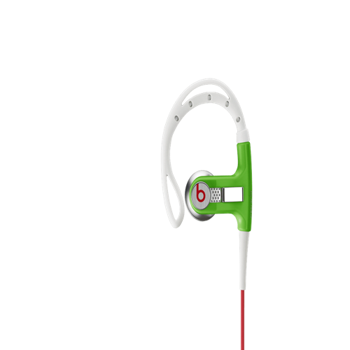 Green Sport Headphones with Remote Control | Powerbeats from Beats by Dre Headphones - Click Image to Close