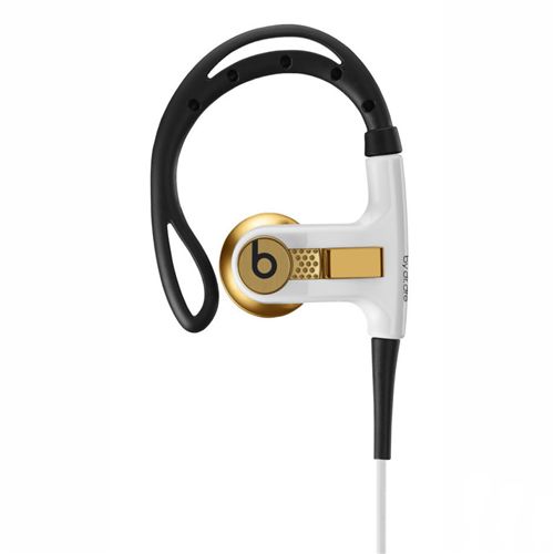 Gold Limited Edition Headphones with Remote Control | Powerbeats from Beats by Dre Headphones - Click Image to Close