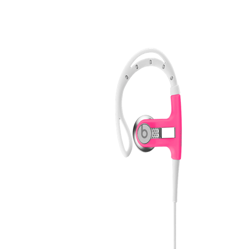 Beats By Dr Dre PowerBeats Clip-On Pink Headphones - Click Image to Close