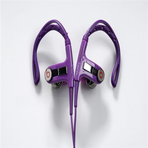 Beats By Dr Dre PowerBeats Clip-On Purple Headphones - Click Image to Close