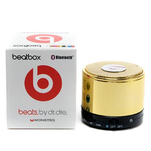 Beats By Dr Dre Beatsbox Portable Bluetooth Mini Gold Speakers - Click Image to Close