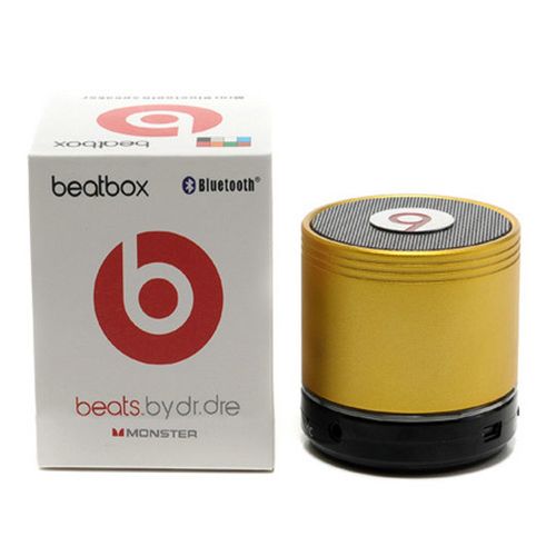 Beats By Dr Dre Beatsbox Portable Bluetooth Mini Speakers Gold 01 - Click Image to Close