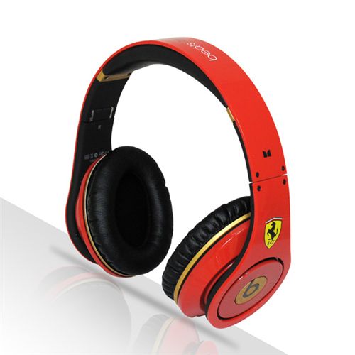 Beats By Dre Studio Ferrari Beats Limited Edition Full Red Headphones - Click Image to Close