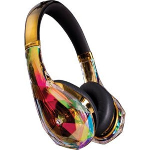 Monster Diamond Tears Edge Gold Headphones - Click Image to Close