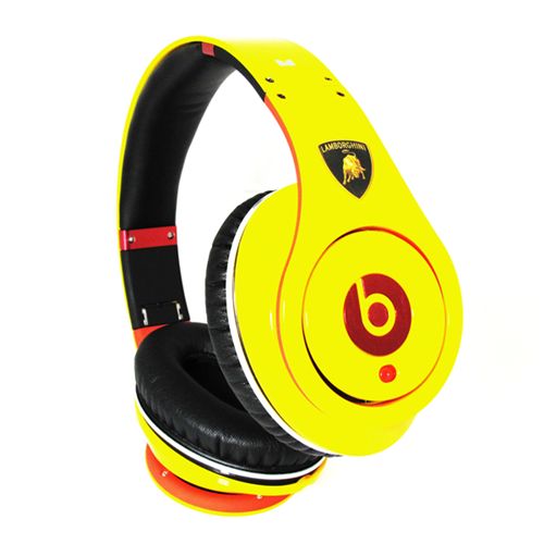 Beats By Dre Studio Lamborghini High Definition Powered Isolation Headphones Limited Edition Yellow - Click Image to Close