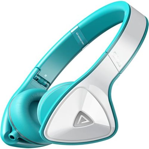Monster DNA On-Ear Headphones - White Teal - Click Image to Close