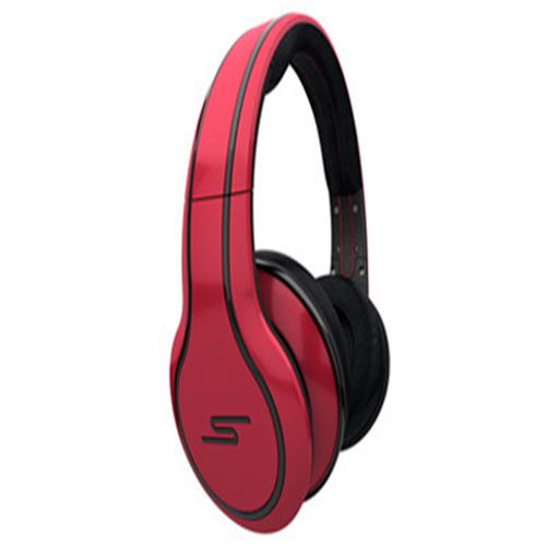 SMS Audio STREET by 50 Cent Limited Edition Over-Ear Wired Headphone - Red - Click Image to Close