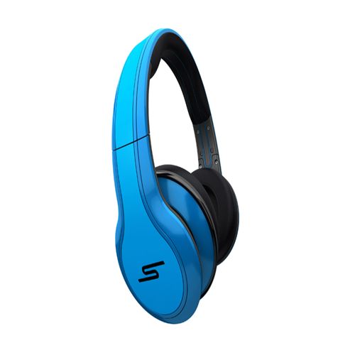 SMS Audio STREET by 50 Cent Wired Over-Ear Headphones – Blue - Click Image to Close