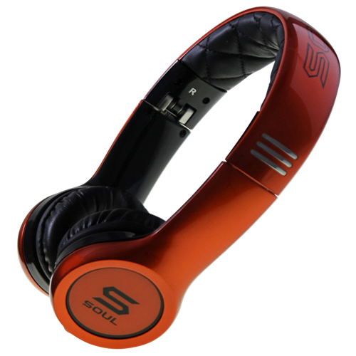 Soul By Ludacris SL100BO ULTRA DYNAMIC ON-EAR HEADPHONES-Orange - Click Image to Close