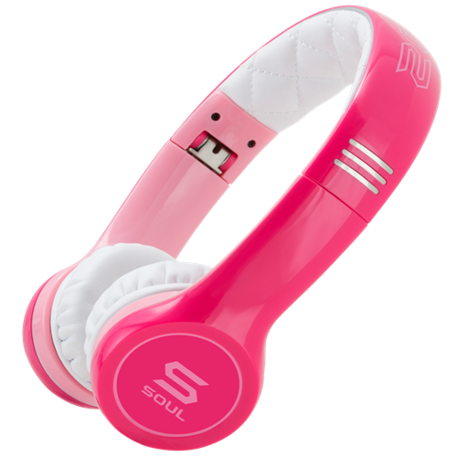 Soul By Ludacris SL100PP ULTRA DYNAMIC ON-EAR HEADPHONES-Pink - Click Image to Close