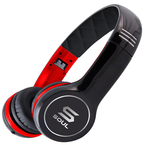 Soul By Ludacris SL100RB ULTRA DYNAMIC ON-EAR HEADPHONES-Red - Click Image to Close
